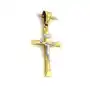 Brak- Złoty krzyż 585 krzyży z jezusem białe złoto Sklep