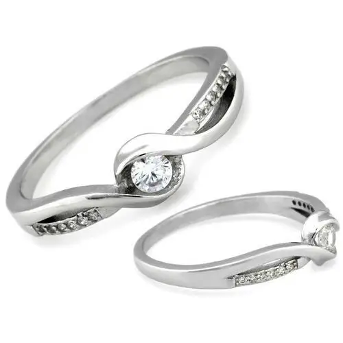 Srebrny pierścionek 925 elegancki z cyrkoniami 2,25g, SPI1401