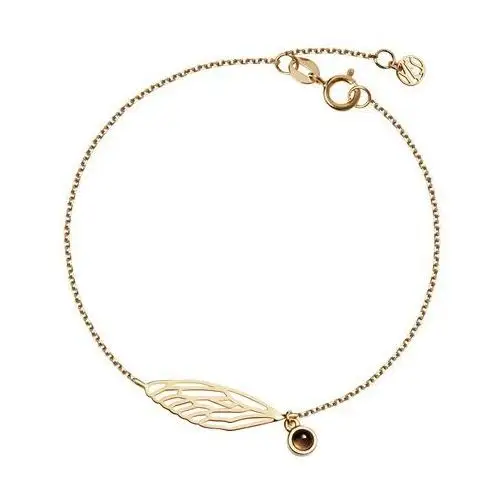 Bransoletka złota z kwarcem - dragonfly Dragonfly - biżuteria yes