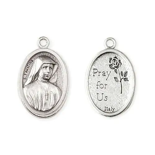 MEDALIK Świętej Faustyny/Pray for Us - 2,2cm