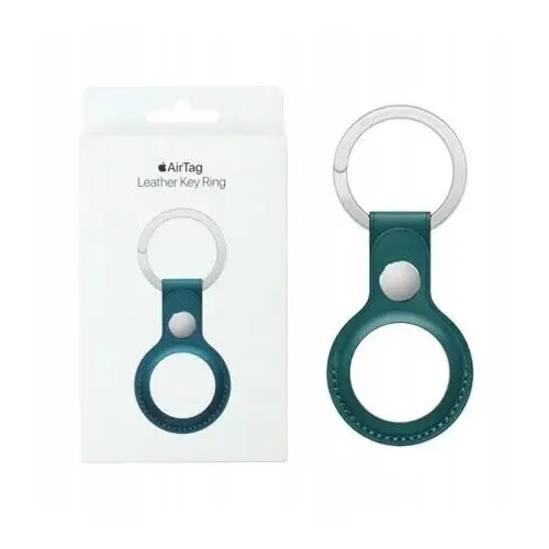 Brelok Skórzany Etui Apple Airtag Leather Key Ring Zielony Forest Green