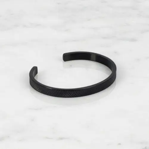 Metalowa bransoletka mankietowa Small / Black, kolor czarny