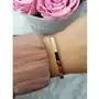 Damska Bransoletka Stalowa Z Cyrkoniami 4mm Różowe Złoto Valerii, kolor różowy Sklep
