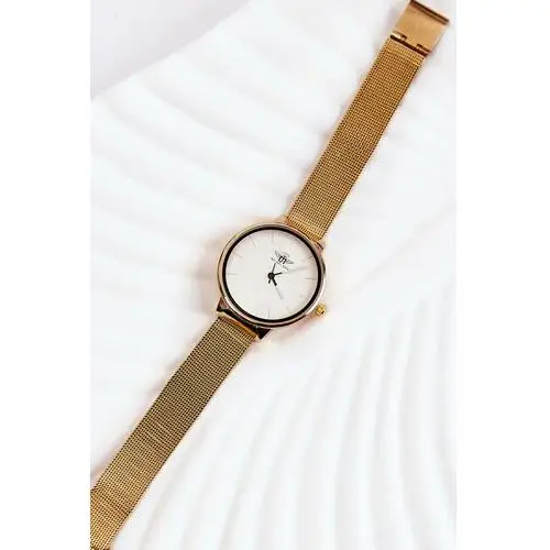 Butosklep Damski analogowy zegarek biało-złoty