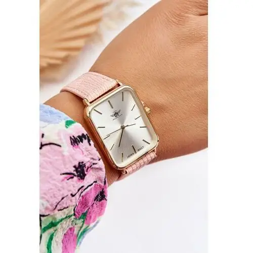 Damski modny zegarek michael john różowy Butosklep