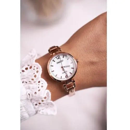 Butosklep Damski zegarek bransoleta ernest różowe złoto chic