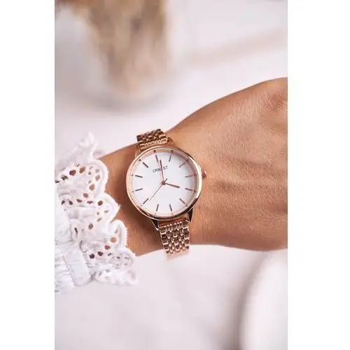 Damski zegarek bransoleta ernest różowe złoto classic Butosklep