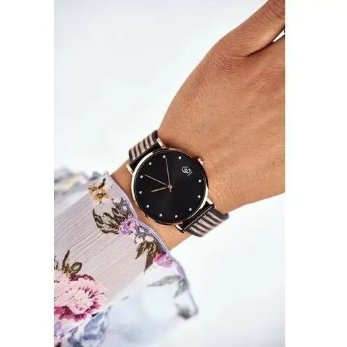 Damski zegarek gg luxe czarny bransoleta exquit Butosklep