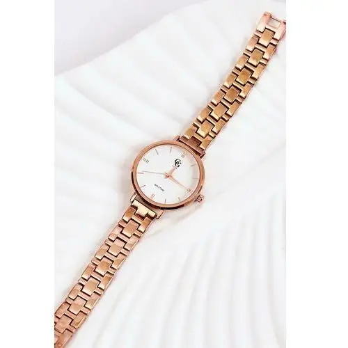 Damski zegarek gg luxe różowe złoto z cyrkoniami Butosklep