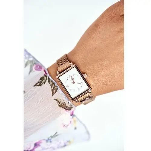 Damski zegarek giorgio & dario na magnes różowe złoto quadro Butosklep