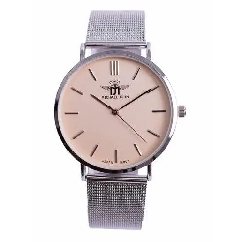 Butosklep Damski zegarek michael john florence srebrno beżowy 40mm