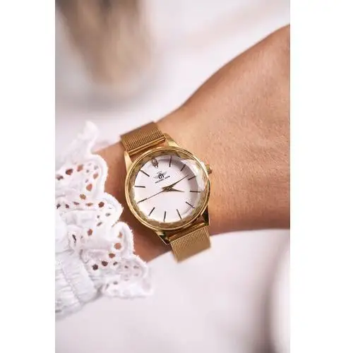 Butosklep Damski zegarek michael john złoty crystal