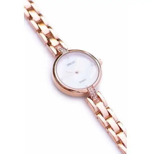 Ernest damski zegarek z bransoletą różowe złoto goldcrystal Butosklep