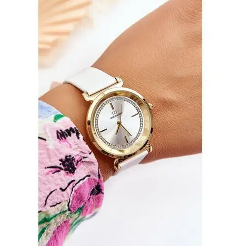 Klasyczny damski zegarek skórzany giorgio&dario biały Butosklep