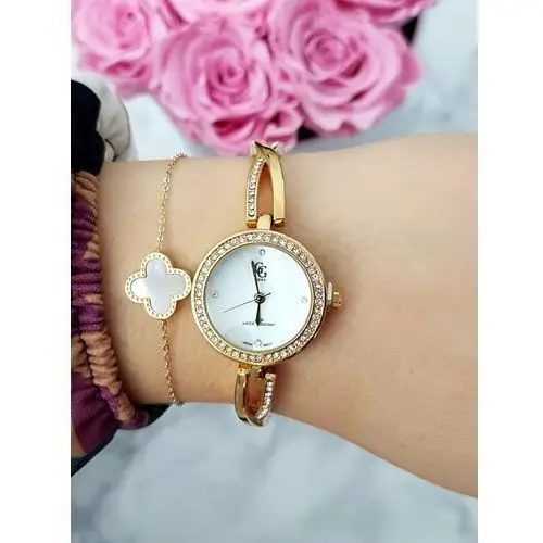 Luxe damski zegarek na bransolecie złoty elle Butosklep