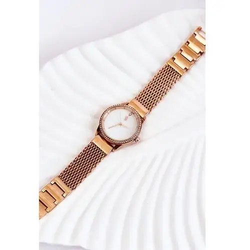 Zegarek damski gg luxe różowe złoto z cyrkonią Butosklep