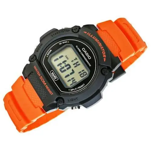 Casio Zegarek męski elektroniczny pomarańczowy w-219h-4avdf 4