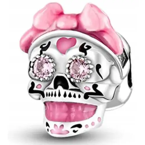 Charms Czacha Halloween meksykańska czaszka Calaveras srebro 925