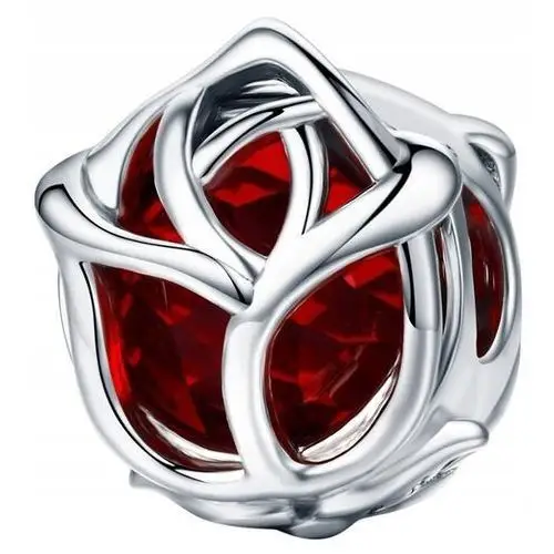 Charms Róża Charms Kwiat Charms Srebro 925, kolor różowy