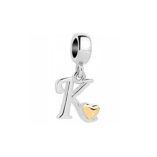 Charms zawieszka literka litera K srebro S925 SimplyMe