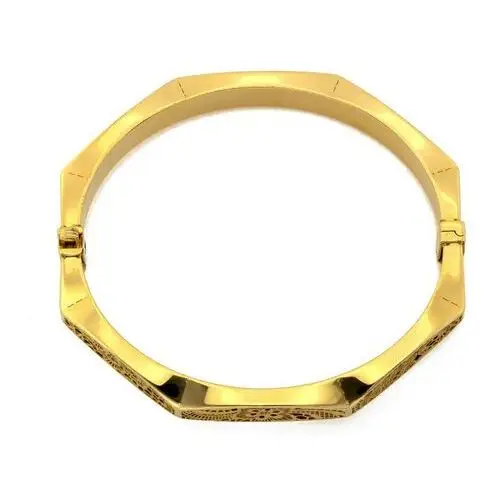 Złota bransoleta bangle gruba ażurowa, BR_7800_585 5