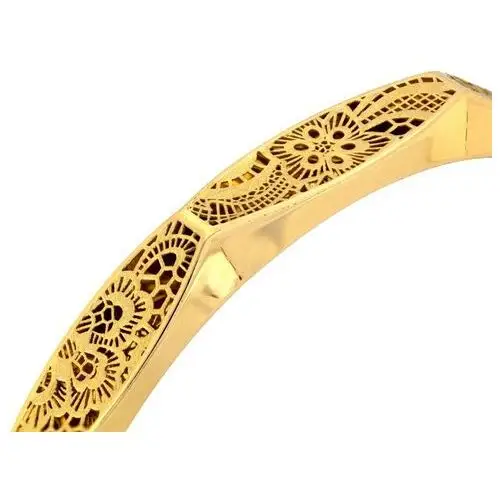 Złota bransoleta bangle gruba ażurowa, BR_7800_585 4