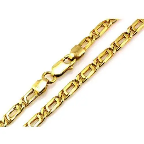 Złoty łańcuszek z prostokątnych ogniw 4 mm Ciesielscy