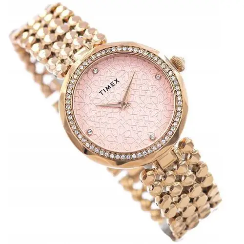 Damski Zegarek Timex TW2V02800 Gold Rose Cyrkonie