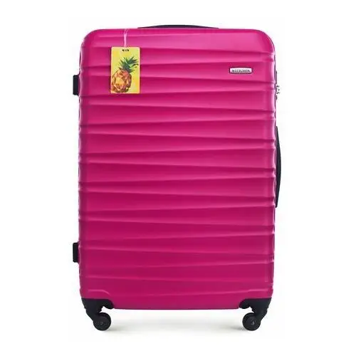 Duża walizka z ABS - u z identyfikatorem różowa, 56-3A-313-34Z2