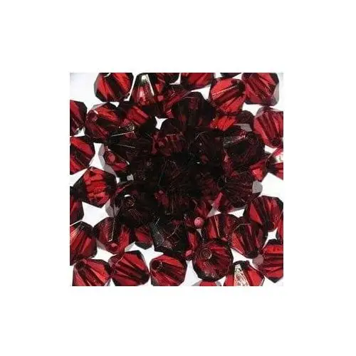 Korale Akrylowe Diamentowe 10mm (14szt) Bordo, kolor czerwony