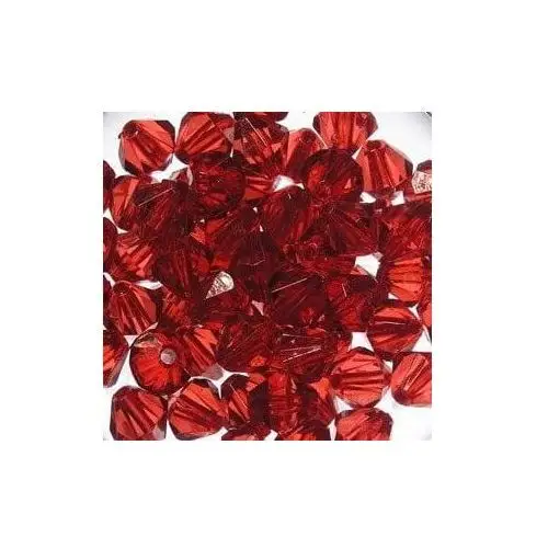 Korale Akrylowe Diamentowe 10mm (14szt) Czerwony