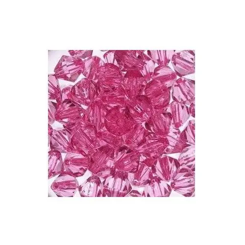 Korale Akrylowe Diamentowe 10mm (14szt) Róż, kolor różowy