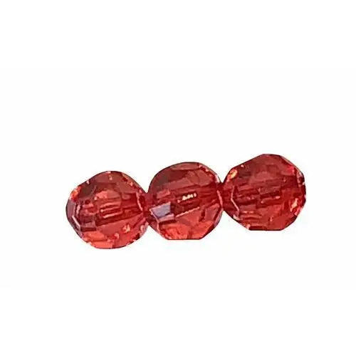 Korale okrągłe szlifowane 14 mm ( 4szt ) Czerwone, kolor czerwony