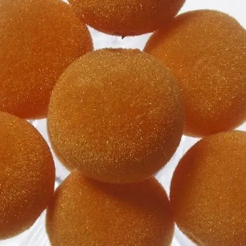 Korale zamszowe 12 mm ( 6szt ) Pomarańczowe