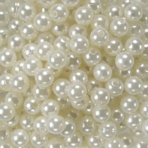 Koraliki perłowe 6mm (50szt) Wanilia