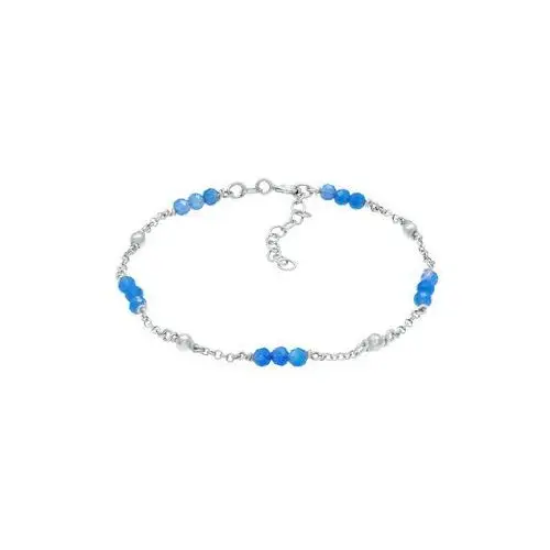 Elli elli bransoletka ladies ball agate blue trend adjustable in 925 sterling silver armband 1.0 pieces