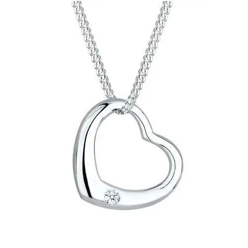 Elli diamonds naszyjnik damski wisiorek serce z diamentem (0,03 ct.), srebro 925 sterling silver halskette 1.0 pieces