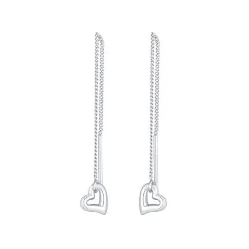 Elli kolczyki damskie kolczyki przeciągane heart basic trend w pozłacanym srebrze 925 sterling silver ohrring 1.0 pieces Elli