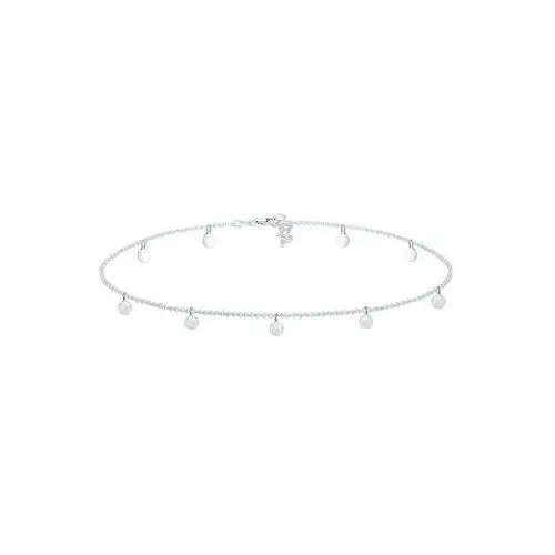 Elli naszyjnik damski choker geo circle basic matowy moneta wykonany ze srebra próby 925 sterling silver halskette 1.0 pieces Elli