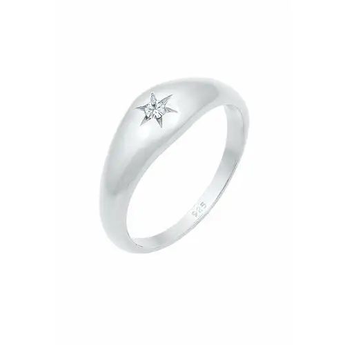 Elli pierścień sygnetu damskiego z kryształami w 925 pozłacany ring 1.0 pieces Elli
