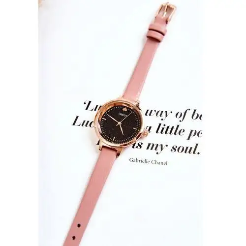 Ernest Damski zegarek na cienkim pasku różowy