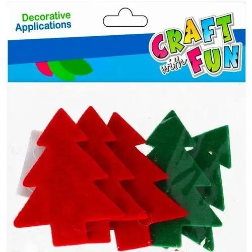 Craft With Fun, Ozdoba dekoracyjna samoprzylepna Filc Boże Narodzenie Choinka, 501379