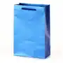 Europapier-impap Europapier, torebka prezentowa, niebieska metalic, format dvd, 16x24x7 cm Sklep