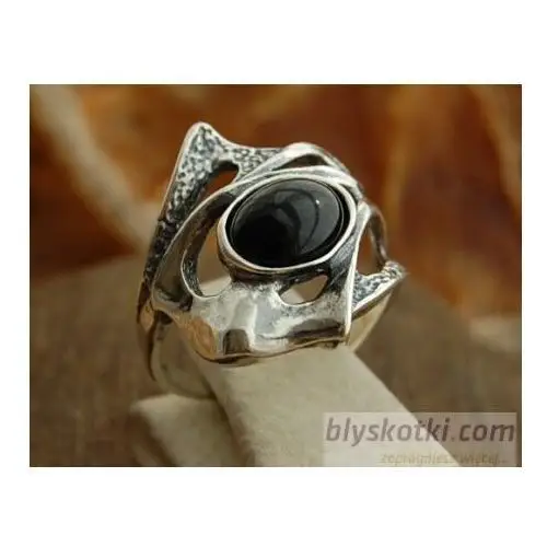 FANE - srebrny pierścionek z onyksem