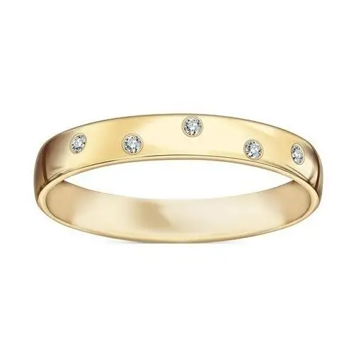 Obrączka złota z diamentami - forever Forever - biżuteria yes