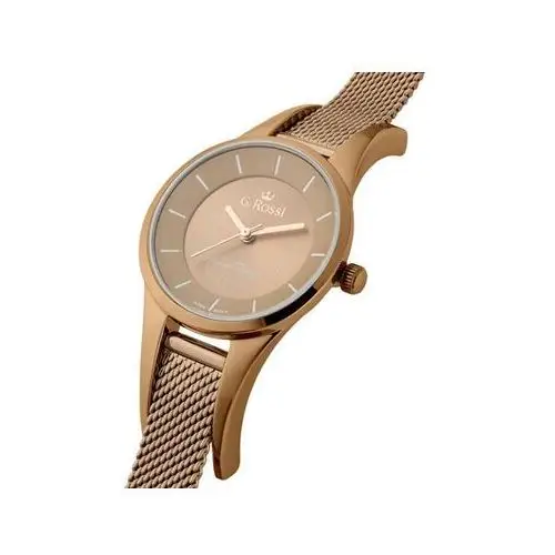 G. rossi Brązowy ekskluzywny zegarek damski na bransolecie 3