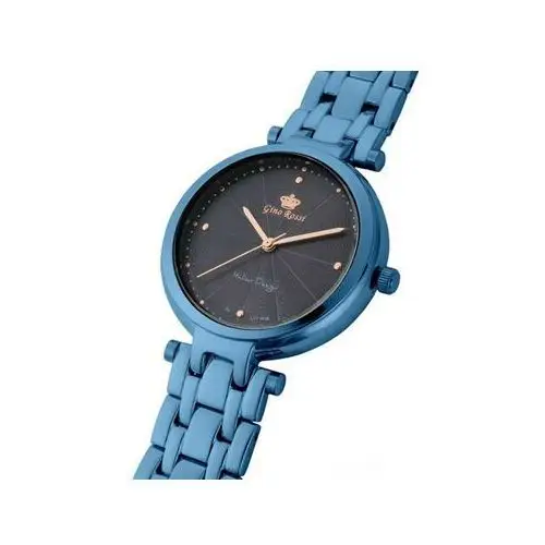 Niebieski DAMSKI zegarek z czarną tarczą 3