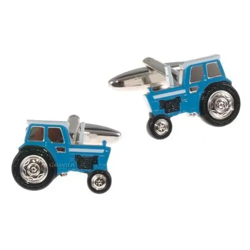 Spinki do mankietów Niebieski Traktor SD-1296, kolor niebieski
