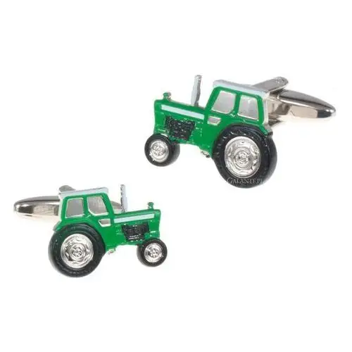 Spinki do mankietów Zielony Traktor SD-1404, kolor zielony