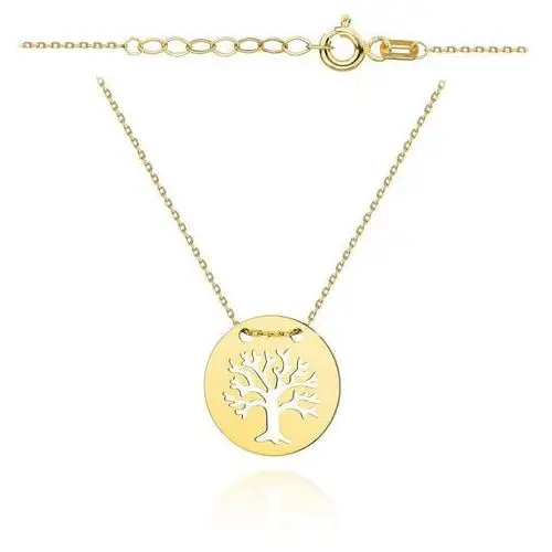 Naszyjnik złoty drzewko szczęścia w kółku, 3-34-N00565-2